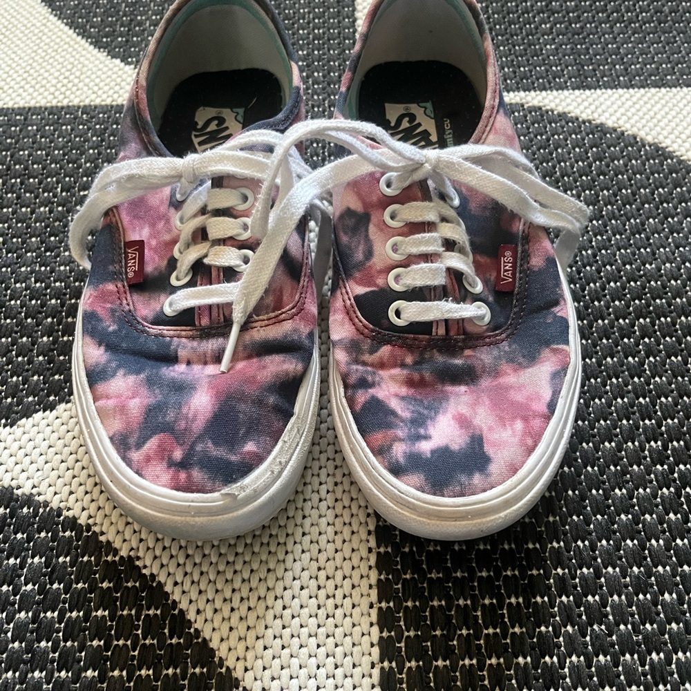 Vans Pink and Purple Tie-Dye Shoes